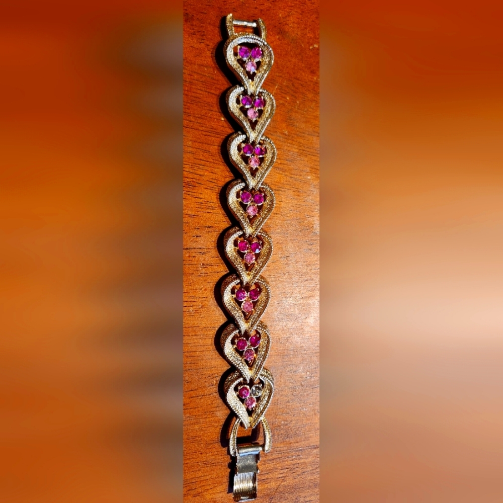 Pretty pink and gold bracelet